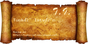 Tuskó István névjegykártya