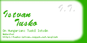 istvan tusko business card